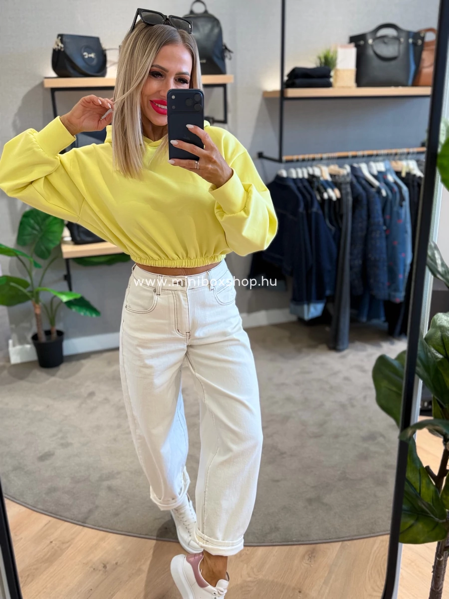 TINA crop pulóver  kapucnival