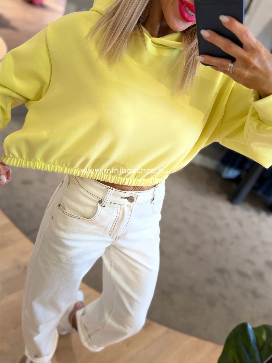 TINA crop pulóver  kapucnival