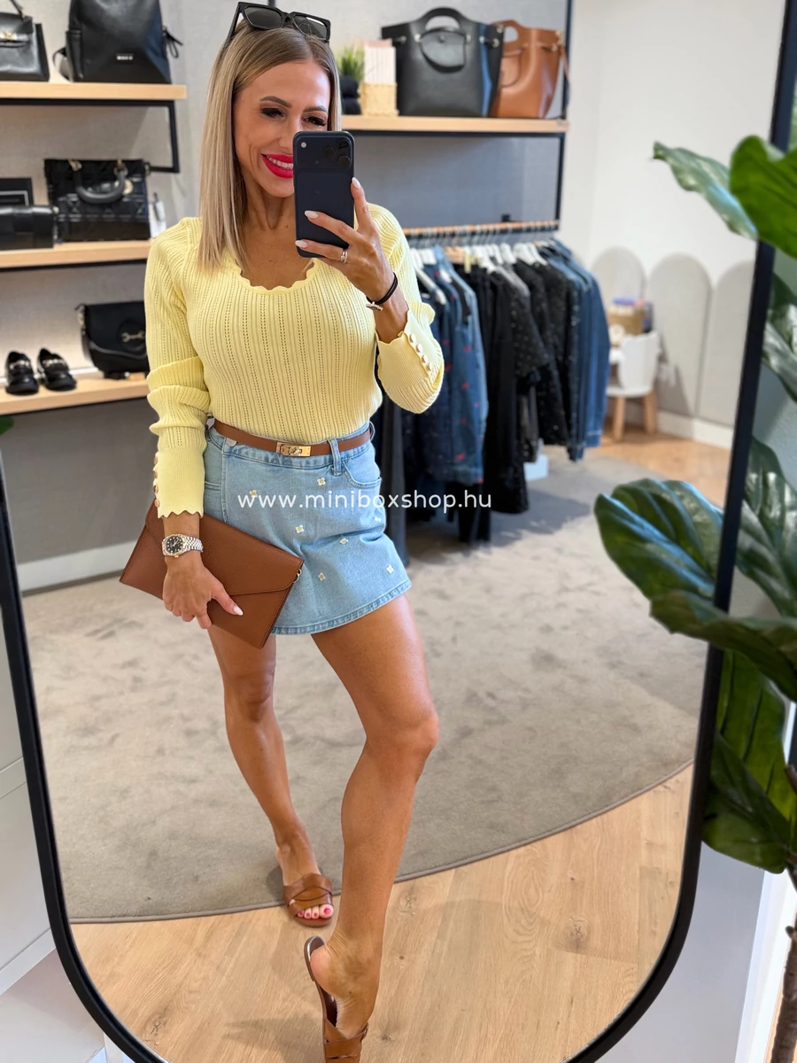 WHITE Flower farmer szoknyarövidnadrág