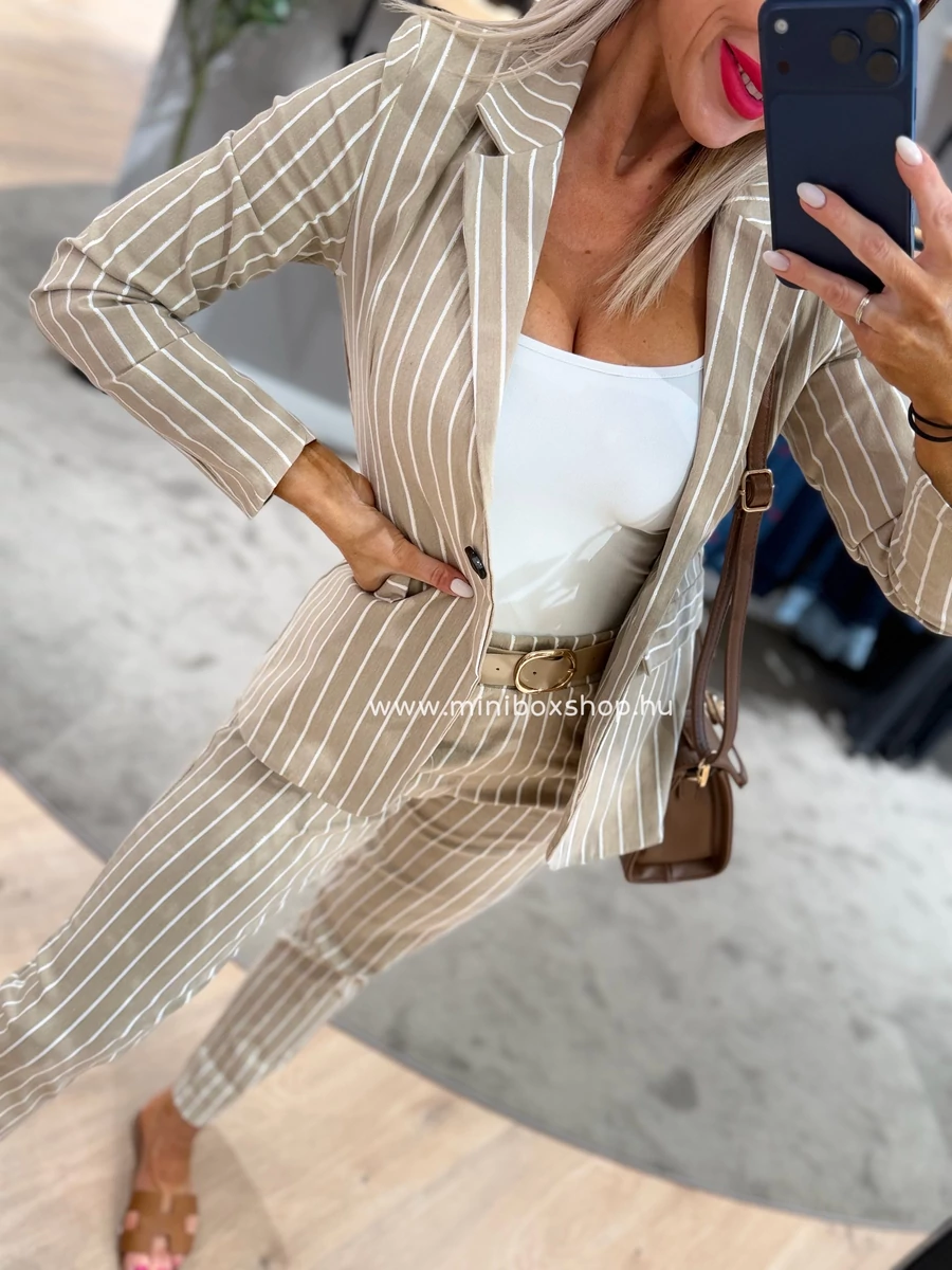 STEFFI csíkos elasztikus blézer