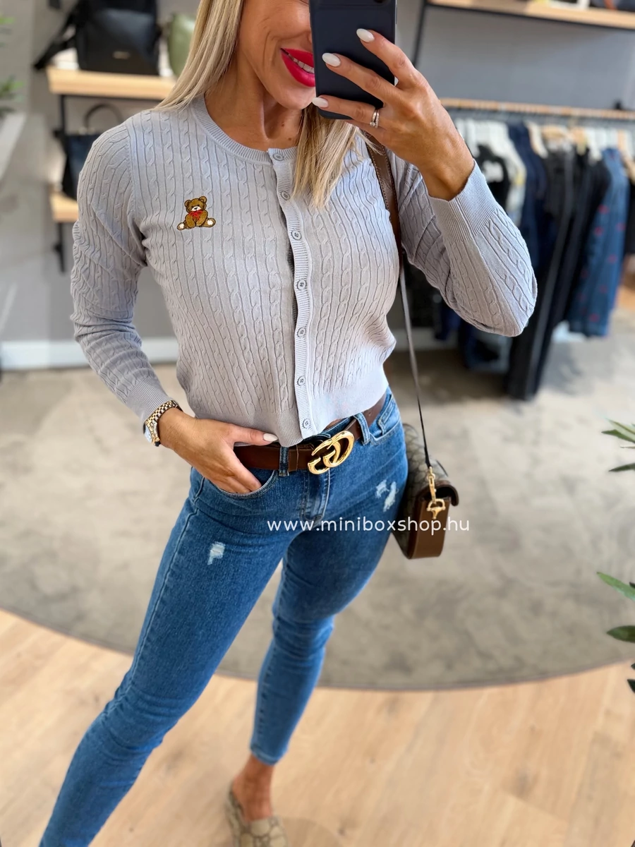 TEDDY csavartmintàs tavaszi kardigán