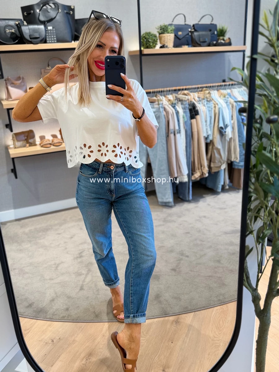 MARGARETA crop pamutfelső