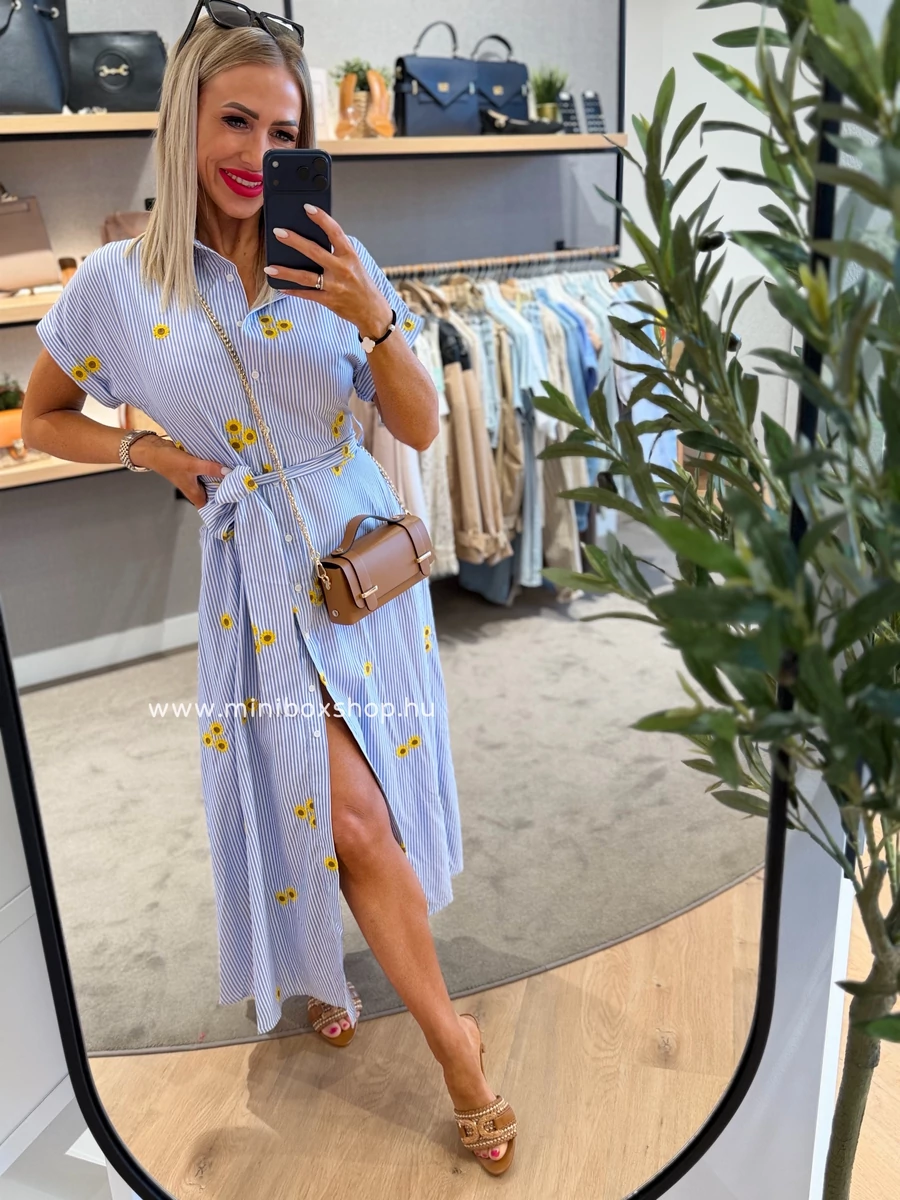 MARGARETA hímzett pamutruha - övvel