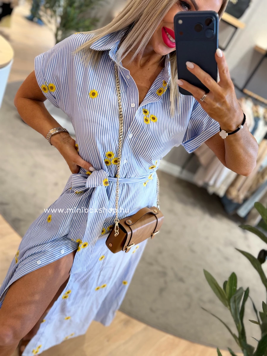 MARGARETA hímzett pamutruha - övvel