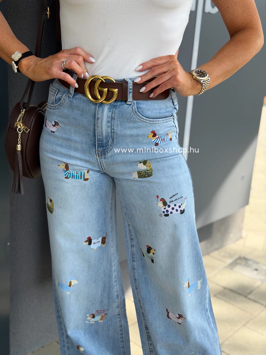 DOG LOVE mintás farmernadràg