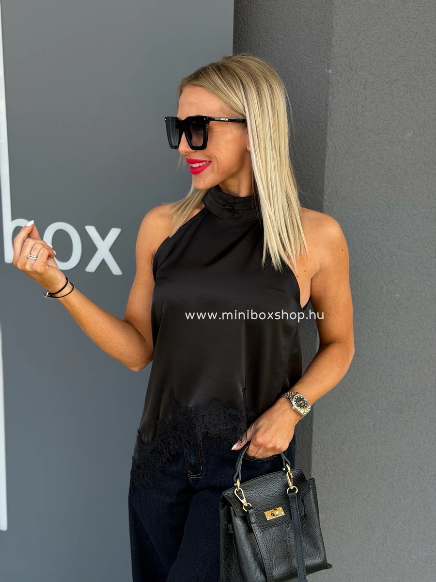 LARA szatén asszimetrikus felső