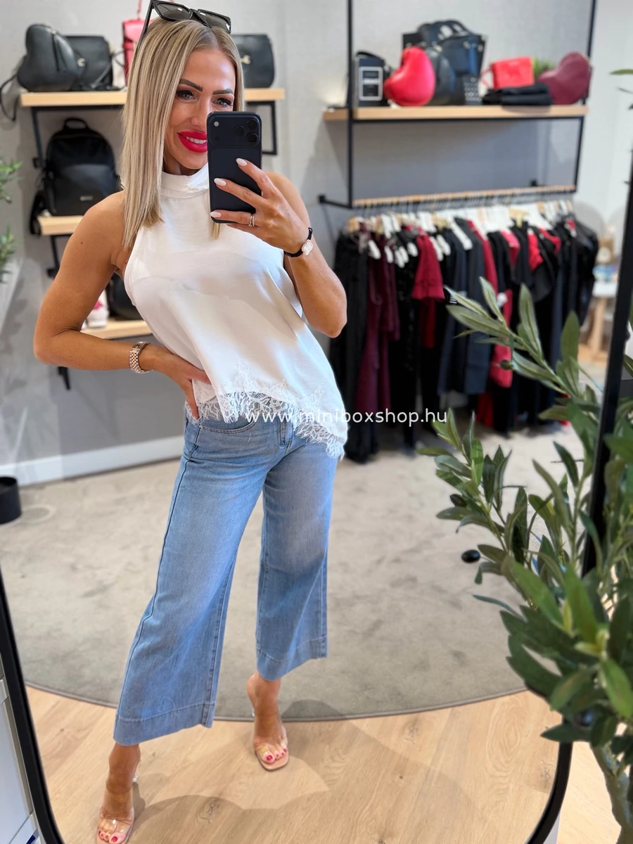 LARA szatén asszimetrikus felső