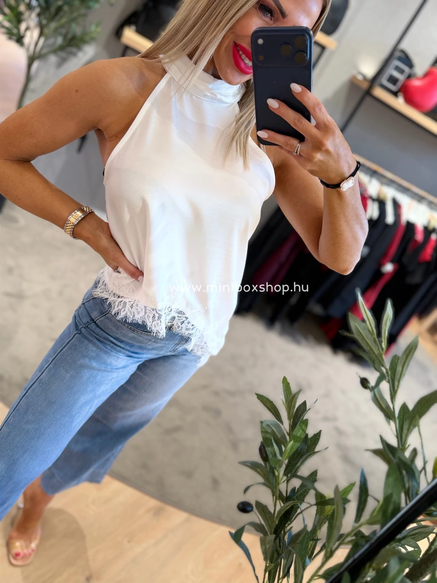 LARA szatén asszimetrikus felső