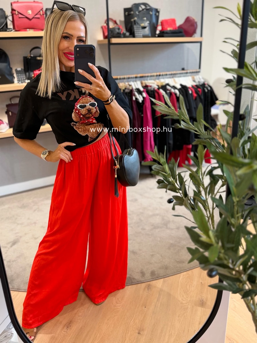 ANI gumis derekú szatèn nadrág