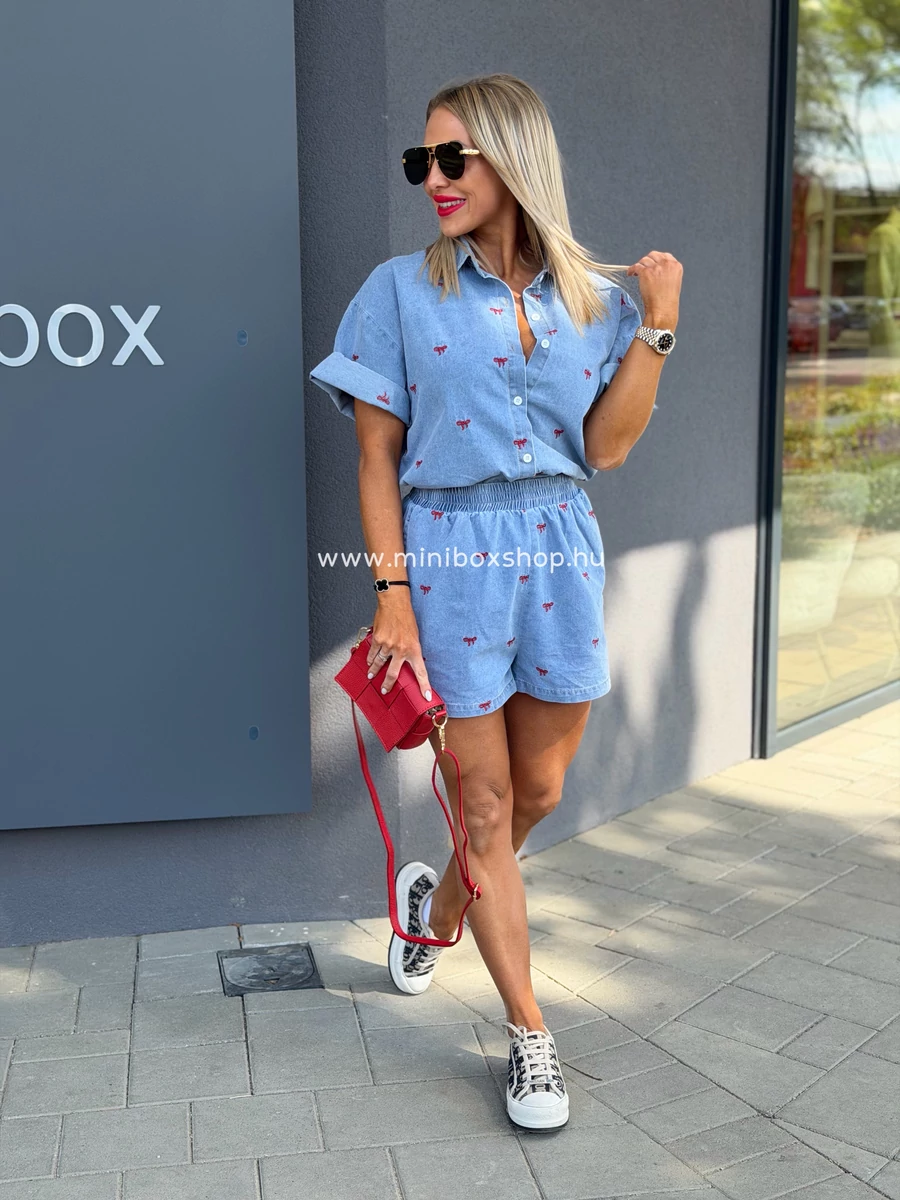 DENIM Masnis hímzett szett