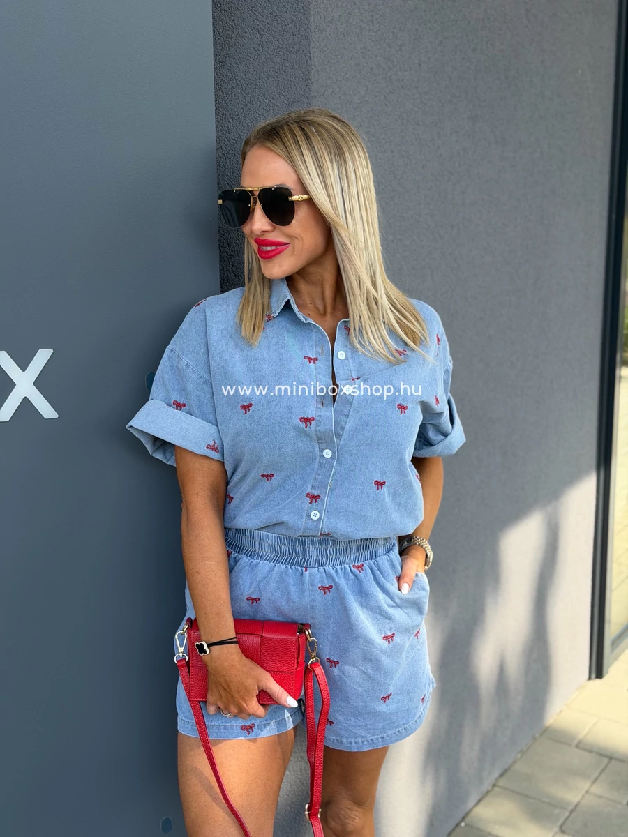 DENIM Masnis hímzett szett