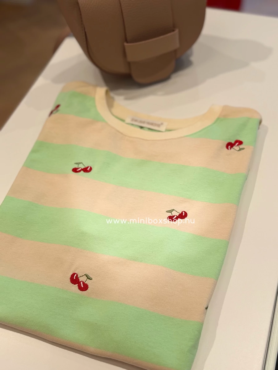 CHERRY csíkos pamutfelső