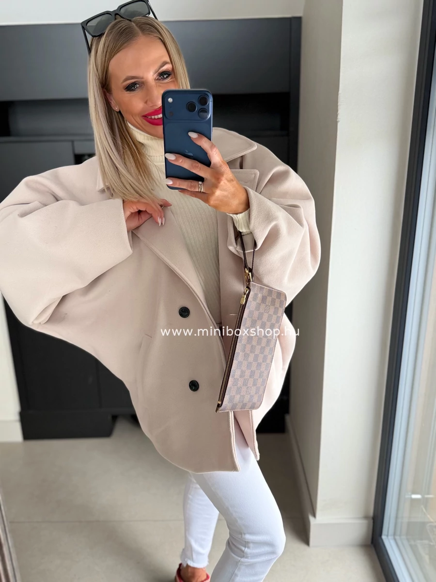 CLOE szövethatású oversized kabátka