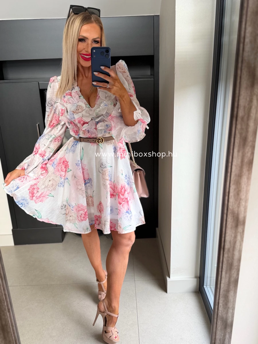 PEONIE kétrétegű mintás ruha