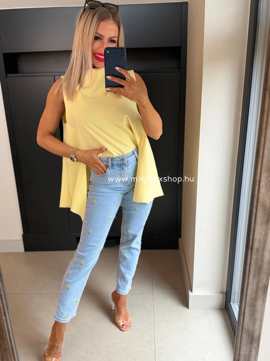 FLOWER hímzett MOM farmer